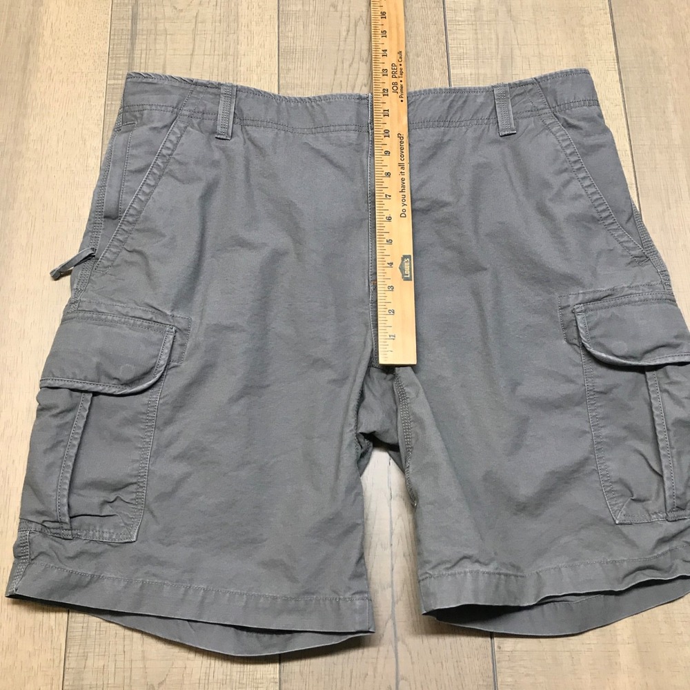 L.L. Bean Shorts Mens Size 40 Cargo Allagash Ripstop Gray‎ Canvas Outdoor Cotton - Picture 8 of 10